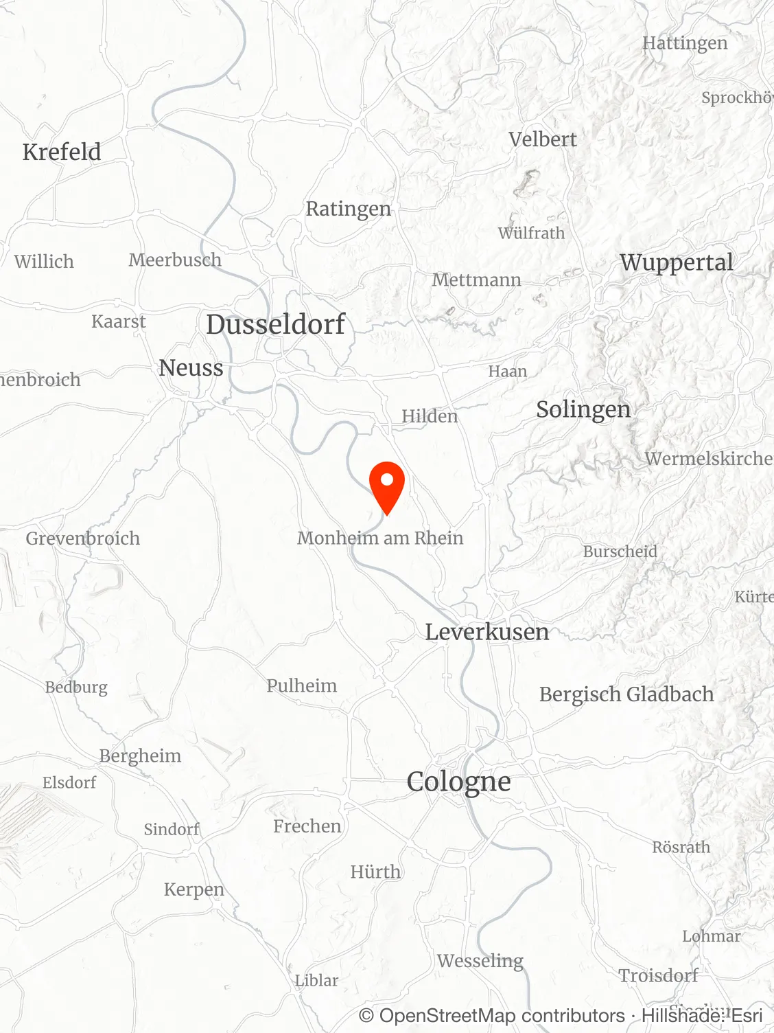 Map showing Kingdom Noël’s location in 40789 Monheim